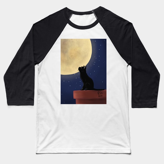 Moonlight Baseball T-Shirt by BATKEI